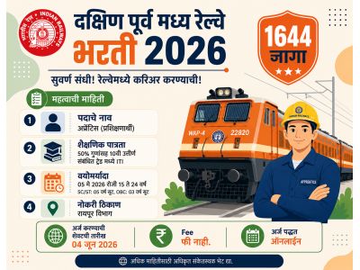दक्षिण पूर्व मध्य रेल्वे” “भरती 2026