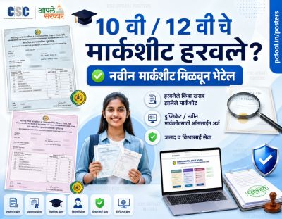 हरवलेली मार्कशीट काढून मिळेल.