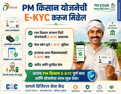 PM किसान योजना Ekyc करून मिळेल